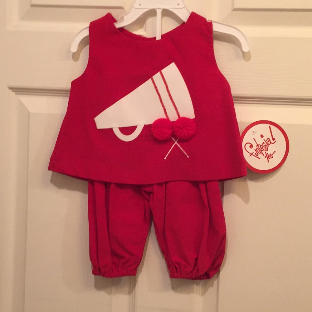 Boutique Red 🎉 Cheer Leader Corduroy Set 3M